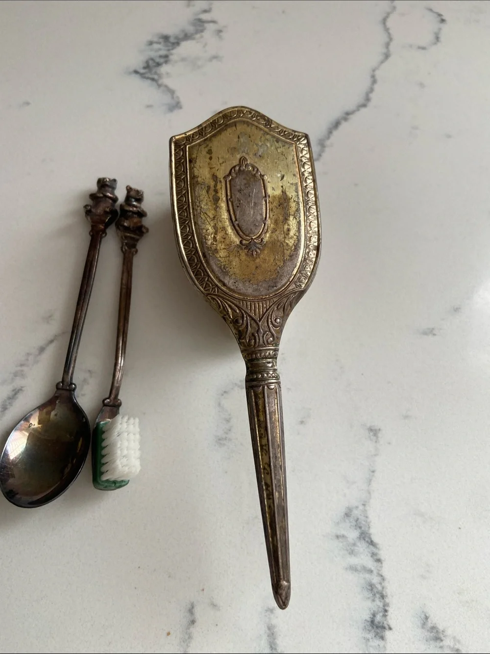Vintage Nieuwpoort 90 Bear Spoon Brush Vanity Set Holland